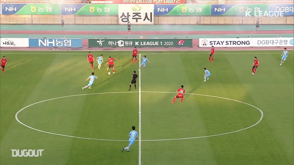 Sangju Sangmu beat Daegu in the K-League. DUGOUT