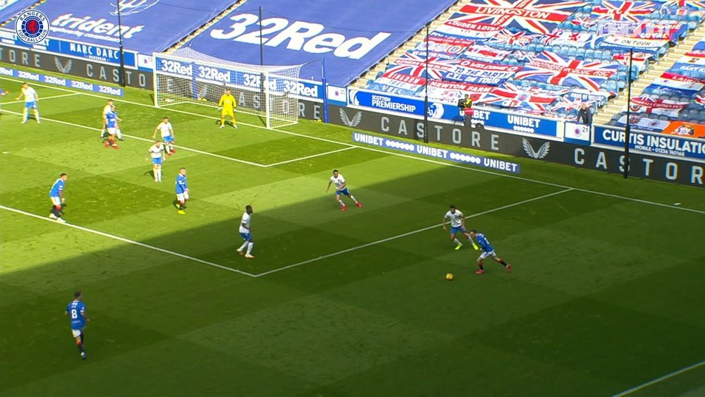 Kemar Roofe scored in Rangers 2-0 win over Kilmarnock. DUGOUT