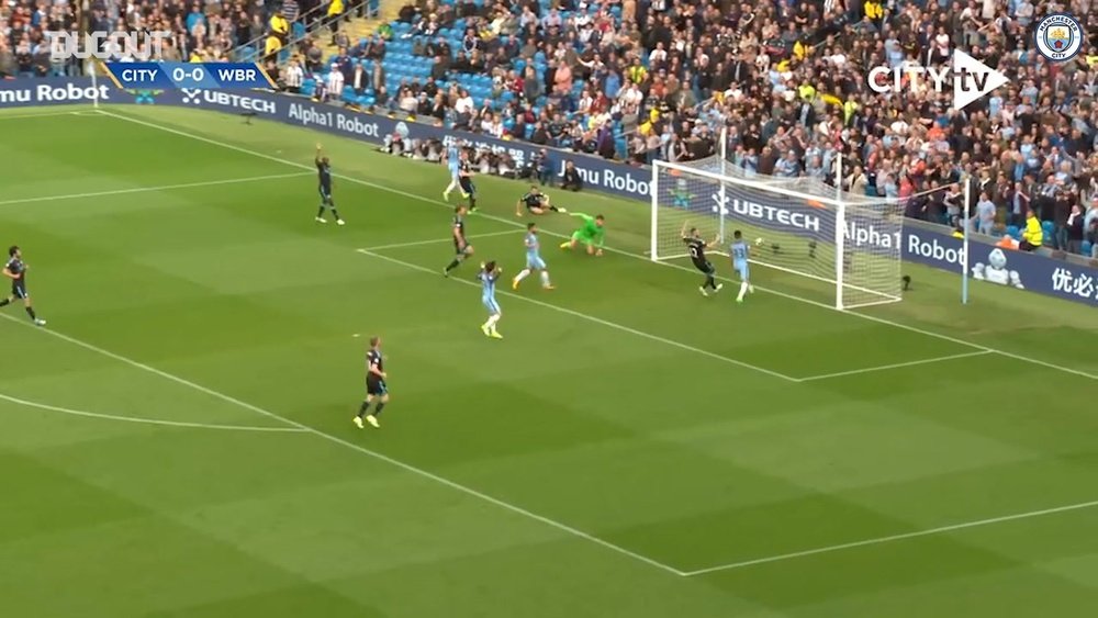 Kevin De Bruyne lashes home in win over West Brom. DUGOUT