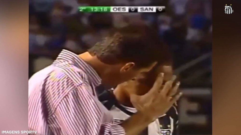L'esordio di Neymar con il Santos. Dugout