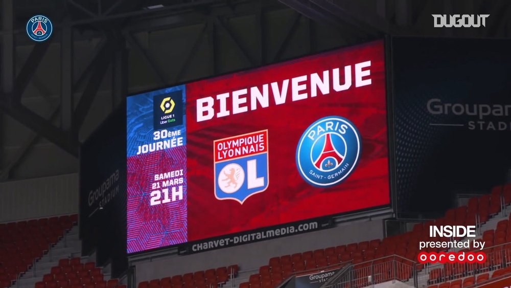 La victoire du Paris Saint-Germain face à Lyon en Inside. dugout