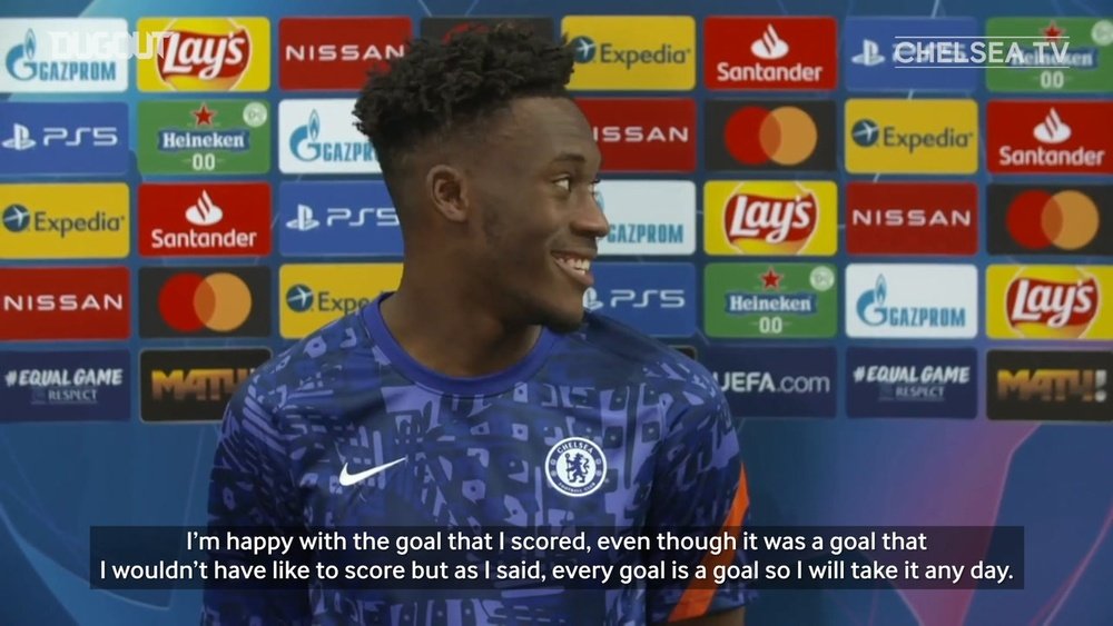 Hudson-Odoi delight at first Champions League goal. DUGOUT