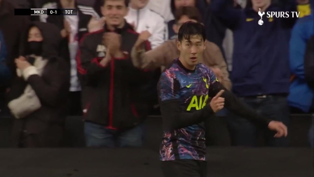 Son scored as Tottenham won 1-3 at MK Dons. DUGOUT