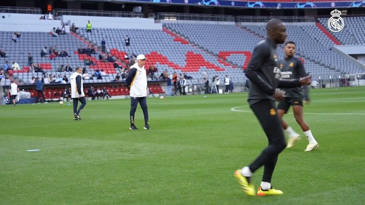 Madrid held their final training session at the Allianz Arena on Monday. DUGOUT