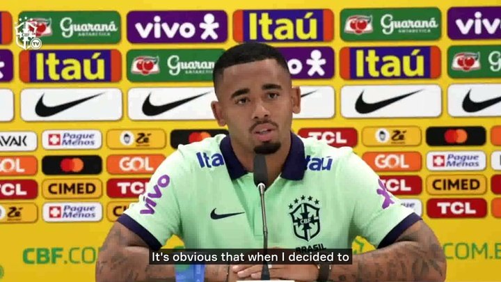 VIDEO: Gabriel Jesus explains his role in Arsenal's attack and how he can help Brazil