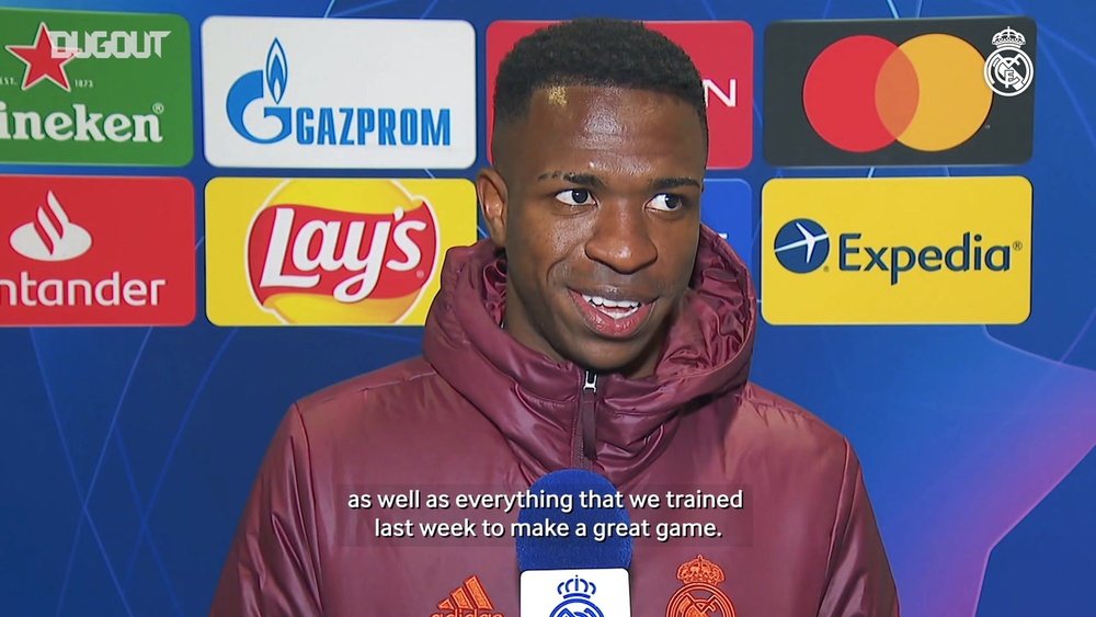 Vinicius Junior spoke after Real Madrid's victory over Atalanta. DUGOUT