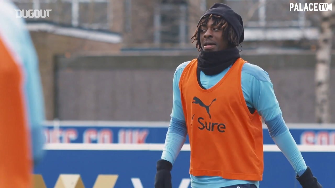 Eze and Zaha train ahead of Wolves FA Cup tie. DUGOUT