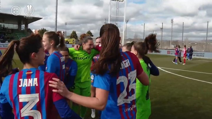 VIDEO: Barca women celebrations after winning 2022 Spanish Super Cup