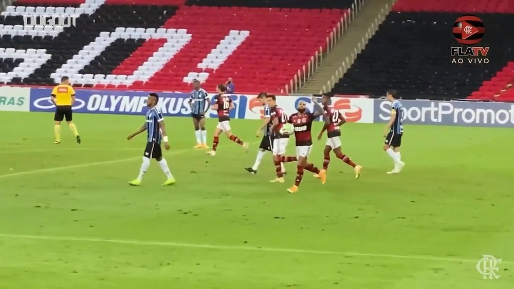 Gabriel Barbosa's last-minute equaliser vs Grêmio. DUGOUT
