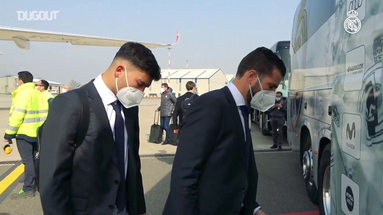 VIDEO: Real Madrid have arrived in Bergamo