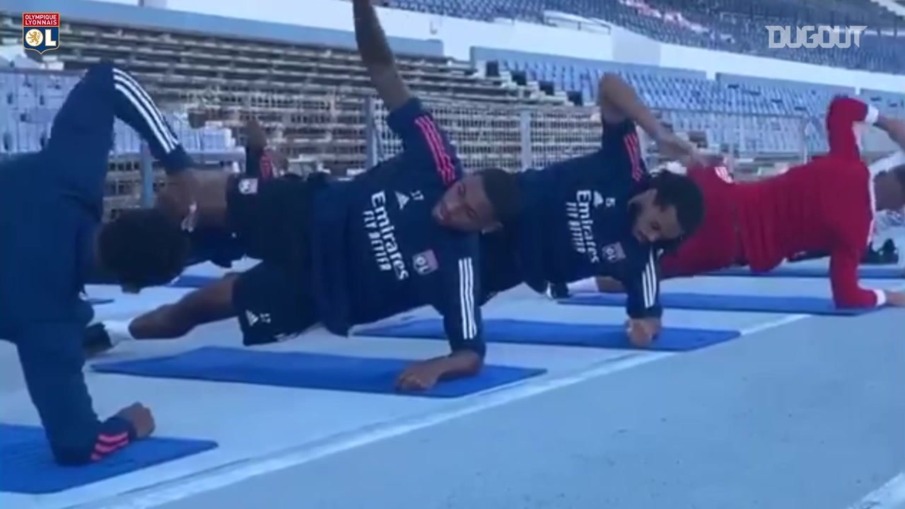 Lyon have begun preparations ahead of the Champions League match with Man City. DUGOUT