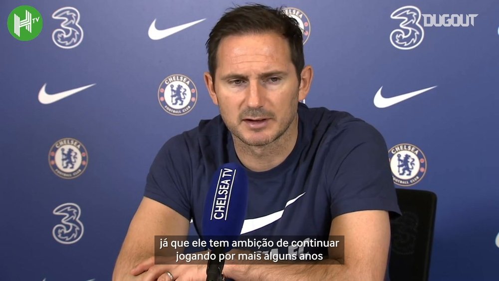 Frank Lampard falou sobre o tratamento diferenciado queThiago Silva vem recebendo no Chelsea. DUGOUT
