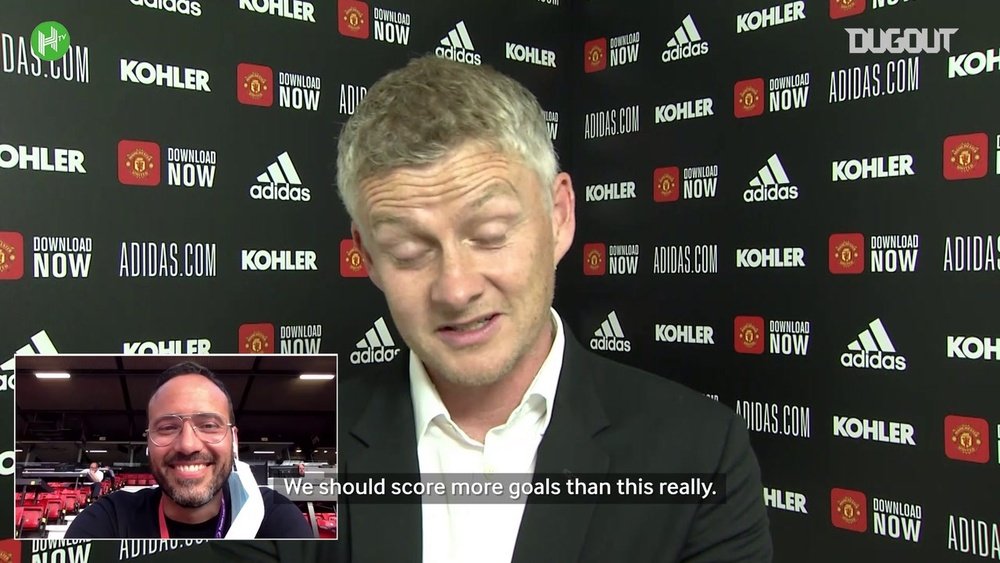 Solskjær was muted at the press conference. DUGOUT