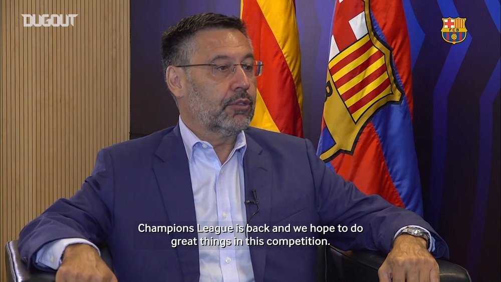 FC Barcelona president Josep Maria Bartomeu talked to 'beIN Sports'. DUGOUT