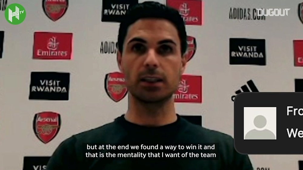 Arteta spoke after the match. DUGOUT