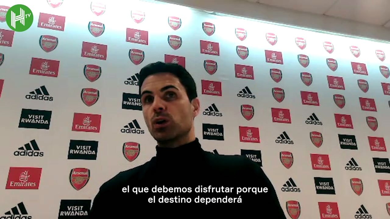 Arteta se mostró feliz del juego del Arsenal. Dugout