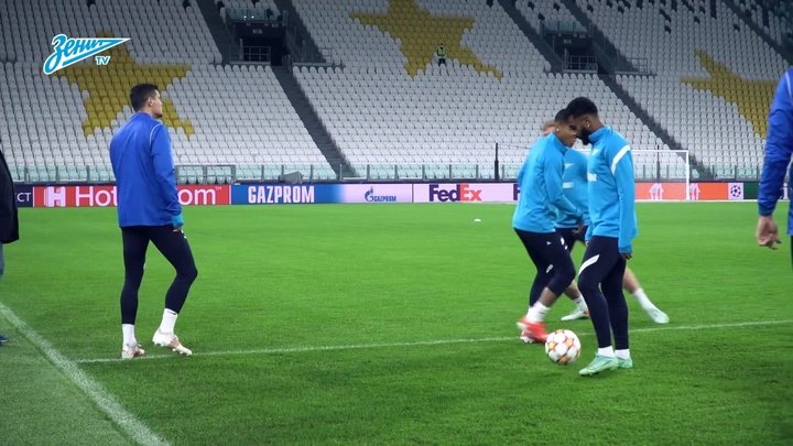 VIDEO: l'allenamento dello Zenit a Torino in vista della Juve