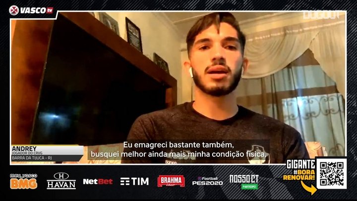 VÍDEO: Andrey explica sua evolução no Vasco