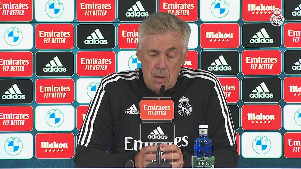Carlo Ancelotti spoke ahead of Real Madrid's match with Celta Vigo. DUGOUT