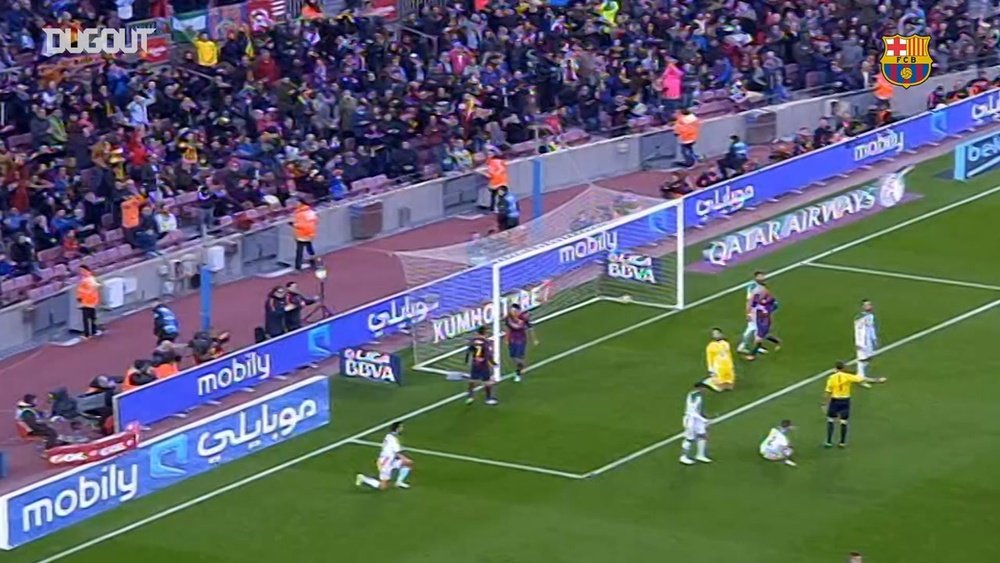 Suárez's first La Liga goal for Barca. DUGOUT