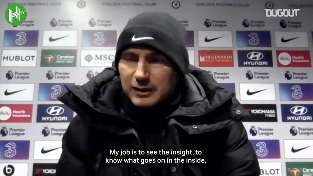 Frank Lampard was a happy man after Chelsea beat Luton 3-1. DUGOUT
