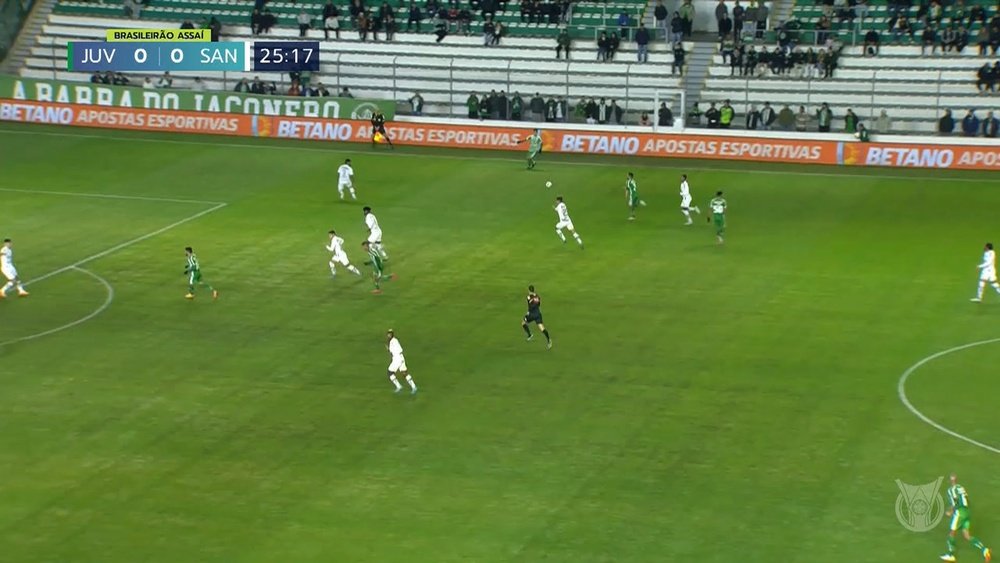 Santos came from behind to beat Juventude 1-2 in the Brazilian league. DUGOUT