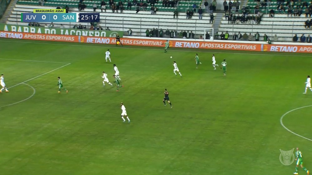 Santos came from behind to beat Juventude 1-2 in the Brazilian league. DUGOUT