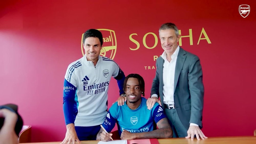Noni Madueke became Arsenal's fourth signing of the summer. DUGOUT