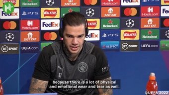 Ederson spoke ahead of Man City's game against Sporting. DUGOUT
