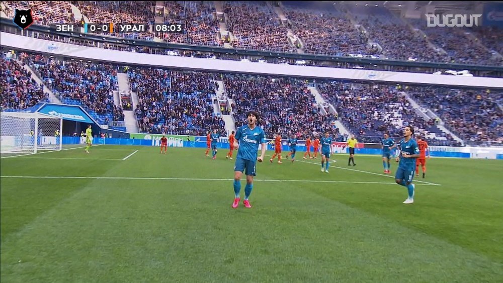 Azmoun scored a hat-trick for Zenit. DUGOUT