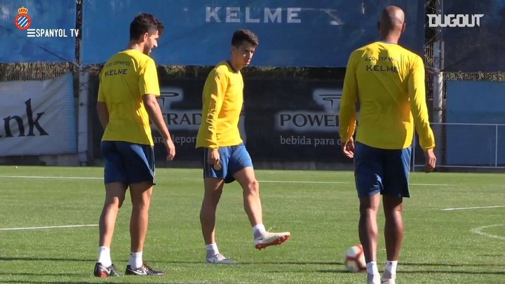 VIDEO: Marc Roca in training with RCD Espanyol