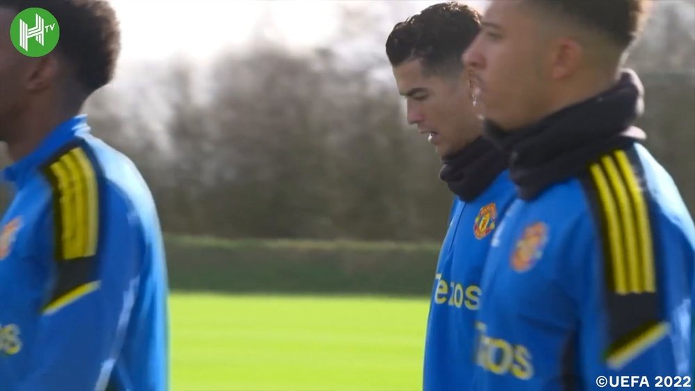 Man Utd have been training ahead of the big Champions League game with Atletico Madrid. DUGOUT