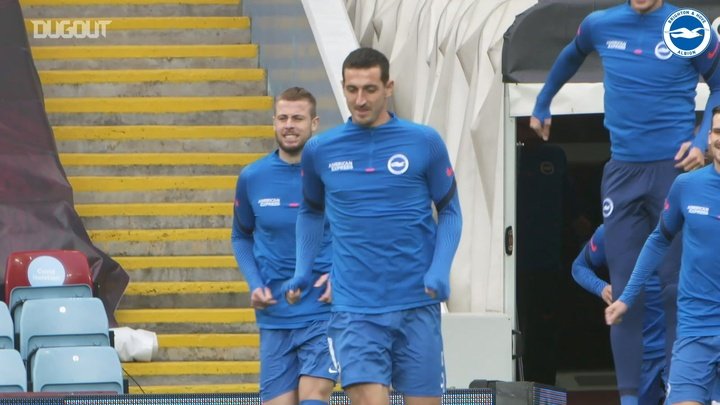 VIDEO: Pitchside as Welbeck and March help Brighton defeat Aston Villa