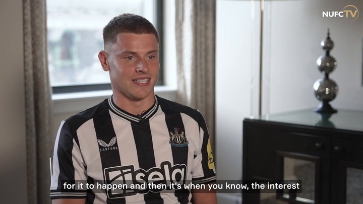 VIDEO: Harvey Barnes' first interview at Newcastle