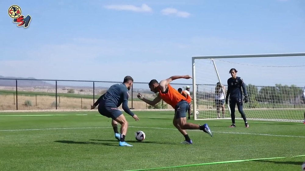 Los 1vs1 en la pretemporada del América. Captura/Dugout