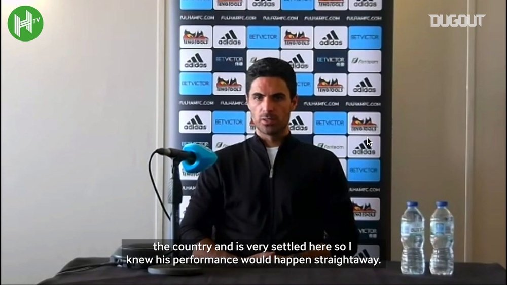 Arteta spoke after the match. DUGOUT