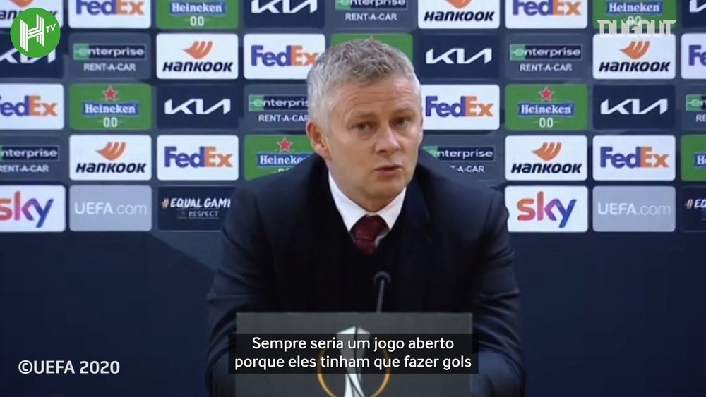 Solskjaer diz que Manchester United chegou à final por causa de Cavani. DUGOUT