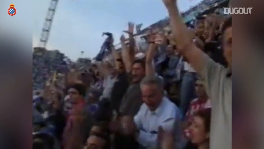 Raul Tamudo dispossessed the GK while he was bouncing the ball to put Espanyol ahead. DUGOUT