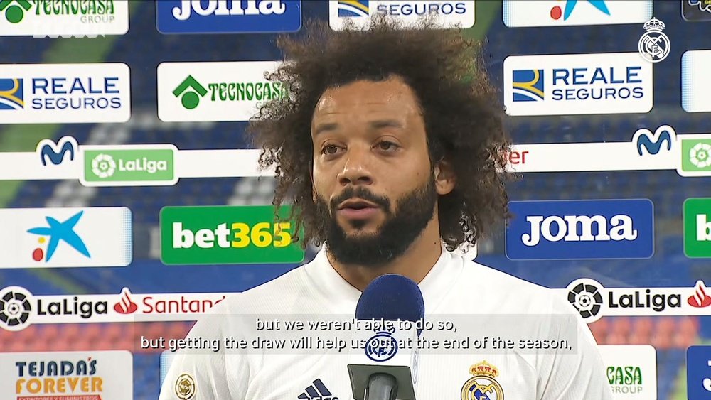 Marcelo spoke after Real Madrid's setback against Getafe. DUGOUT