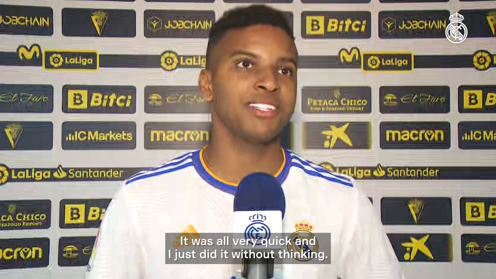 Rodrygo spoke after Real Madrid drew 1-1 at Cadiz. DUGOUT