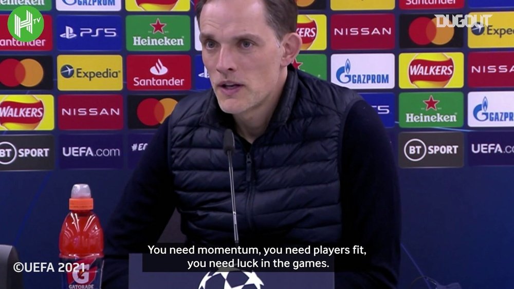 Thomas Tuchel spoke after Chelsea made the semis. DUGOUT