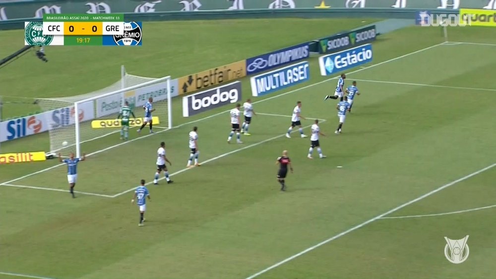 Coritiba and Gremio drew 1-1 in the Brasileirao. DUGOUT