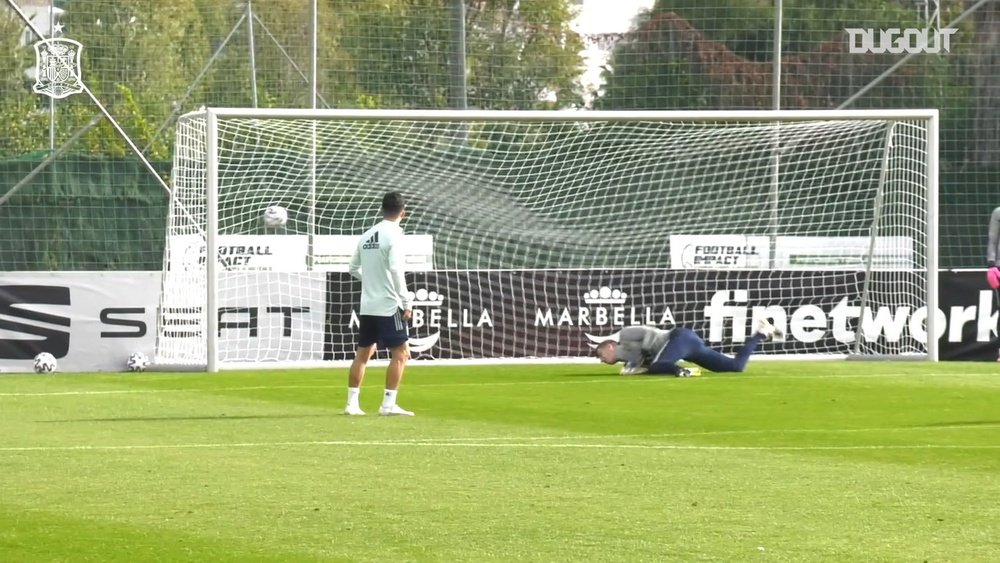 The U-21s trained. DUGOUT