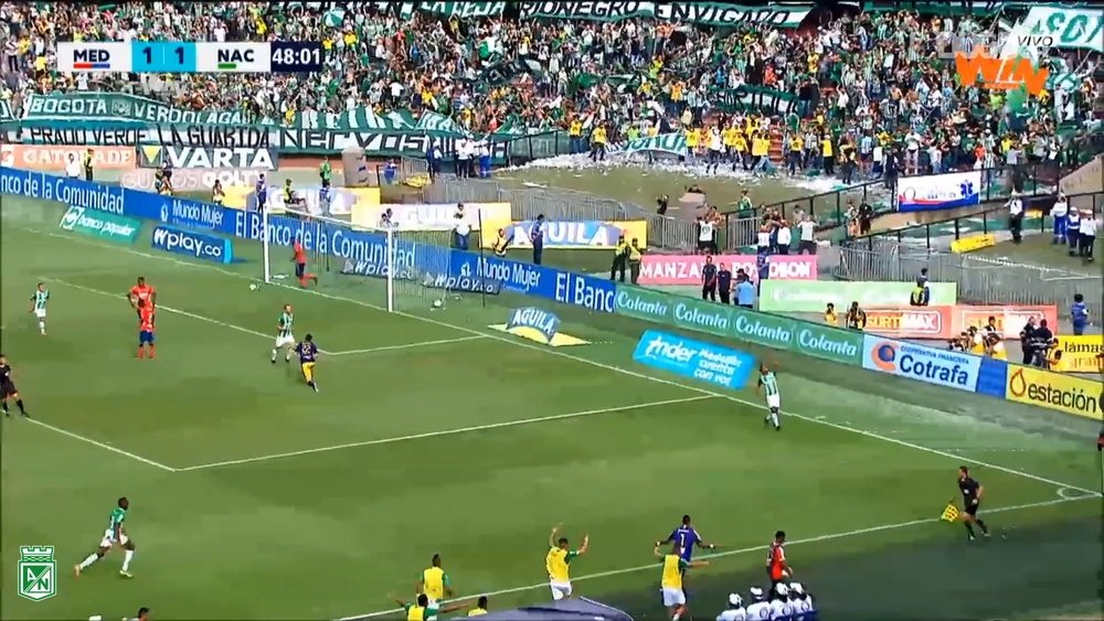 Candelo put Atletico Nacional in front in the second half. DUGOUT