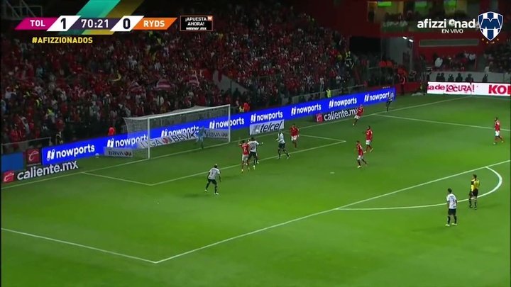 El gol de Aguirre para el empate de Rayados ante Toluca. DUGOUT