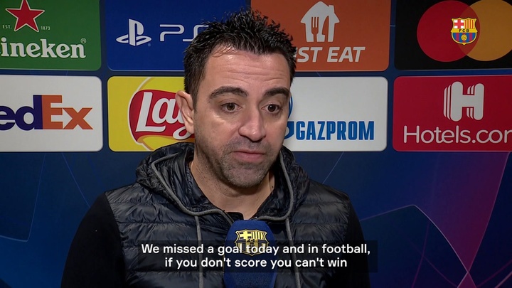 Xavi could not fault his players despite being held by Benfica. DUGOUT