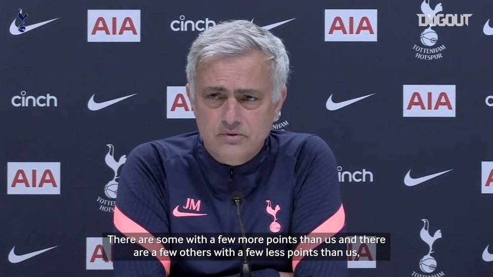 Mourinho speaks about the importance of Friday's match v Everton. DUGOUT
