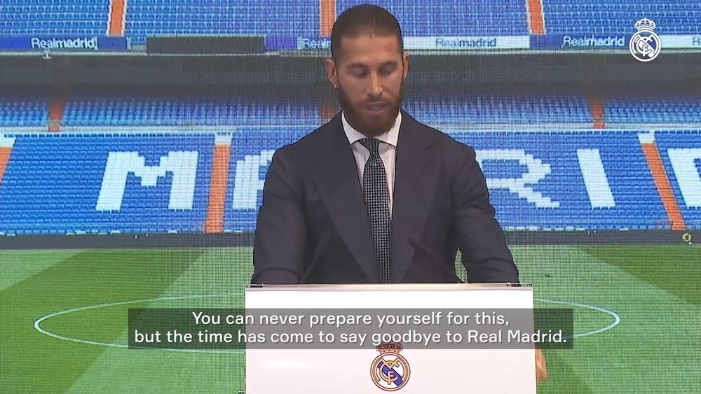 Sergio Ramos said goodbye to Real Madrid in a farewell ceremony. DUGOUT
