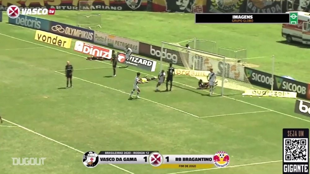 Vasco draw against Bragantino at São Januário. DUGOUT