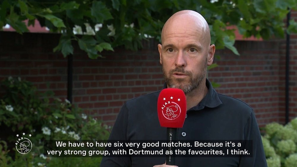 Ajax coach Erik ten Haag spoke about the CL draw. DUGOUT